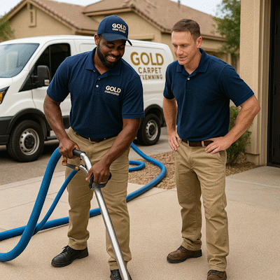 Professional carpet cleaning team working in Mount Lemmon